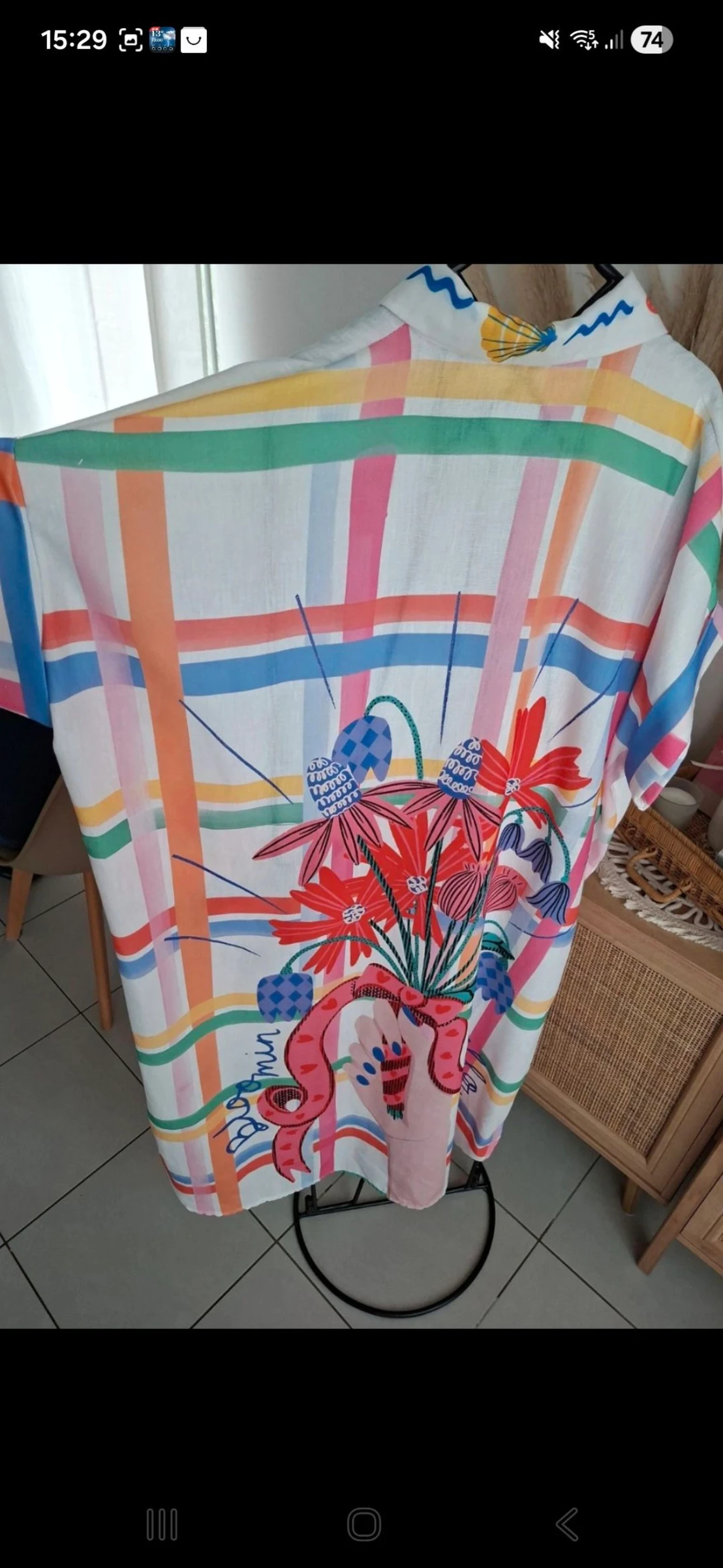 Vestido colorido oversize, tamanho único – photo 3